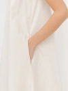 Молочное платье-баллон из 100% хлопка