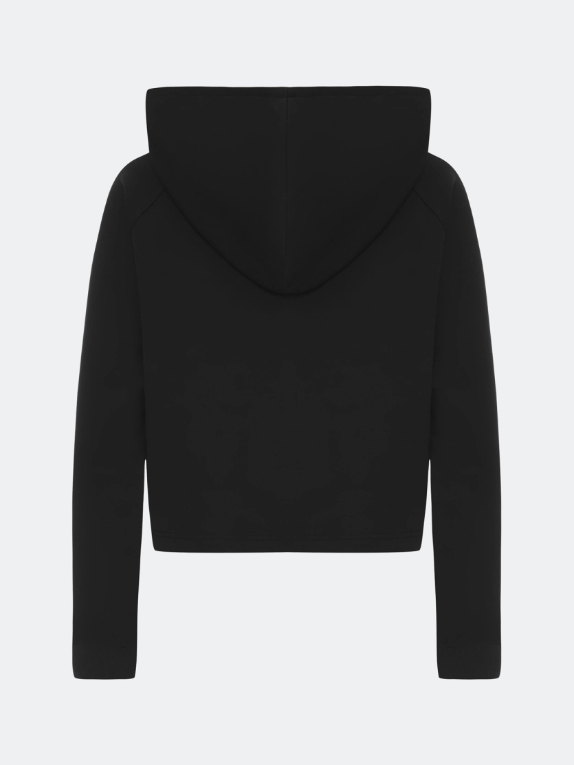 Худи с декором из экокожи