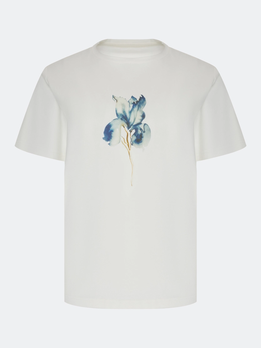 Футболка с флоральным принтом