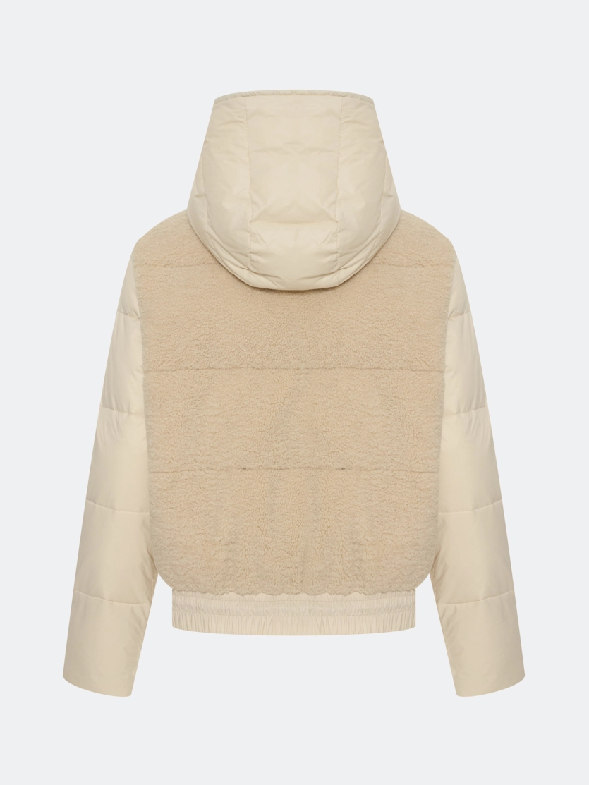 Комбинированная куртка с искуственным мехом