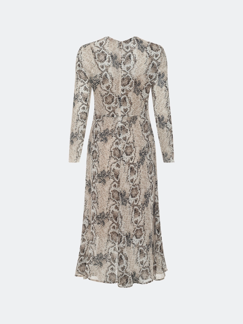 Платье-макси с анималистичным принтом