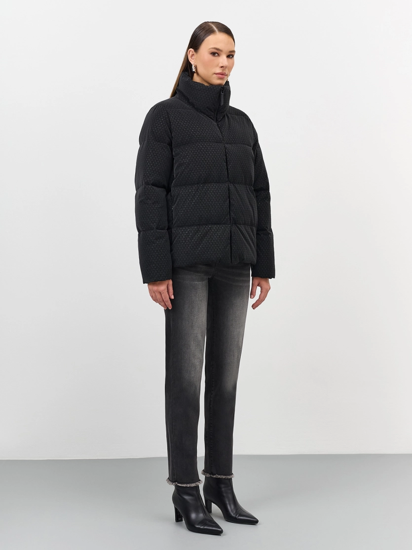 Куртка с имитацией вязаной фактуры