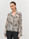 Укороченная блузка с анималистичным принтом