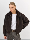 Замшевая куртка с искусственным мехом