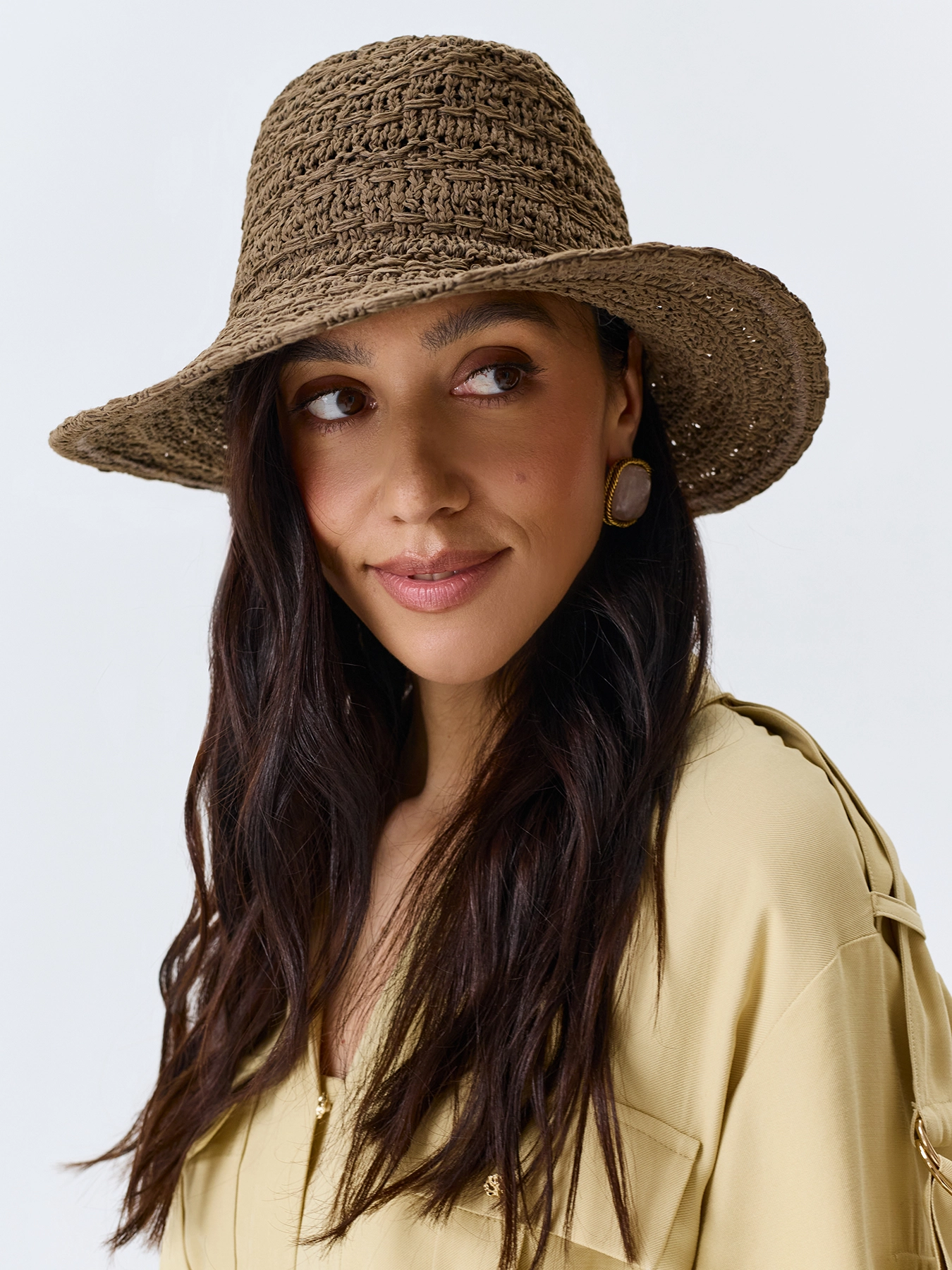 Плетеная шляпа с прямыми полями SAVAGE