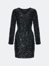 Платье-мини с искрящимися пайетками