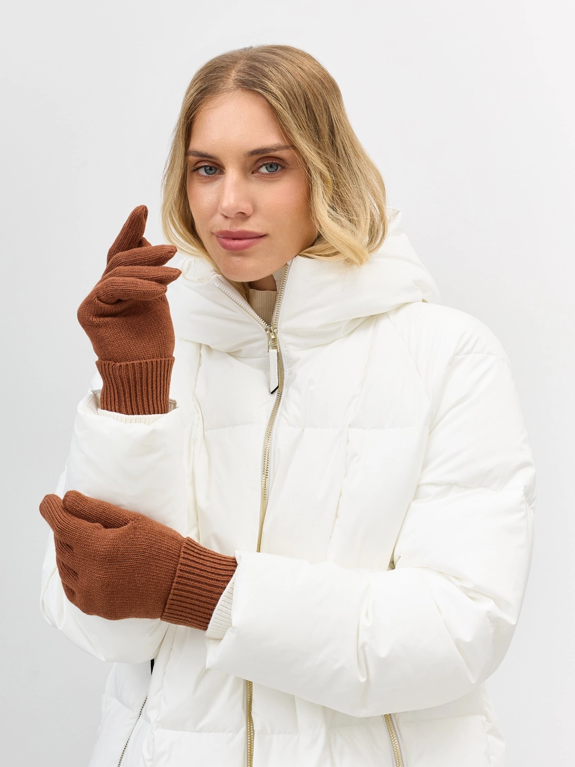 Вязаные перчатки с шерстью