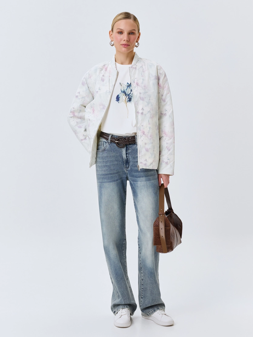Двусторонняя куртка с флоральным принтом