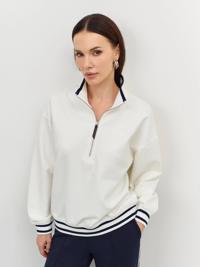 Джемпер с короткой молнией