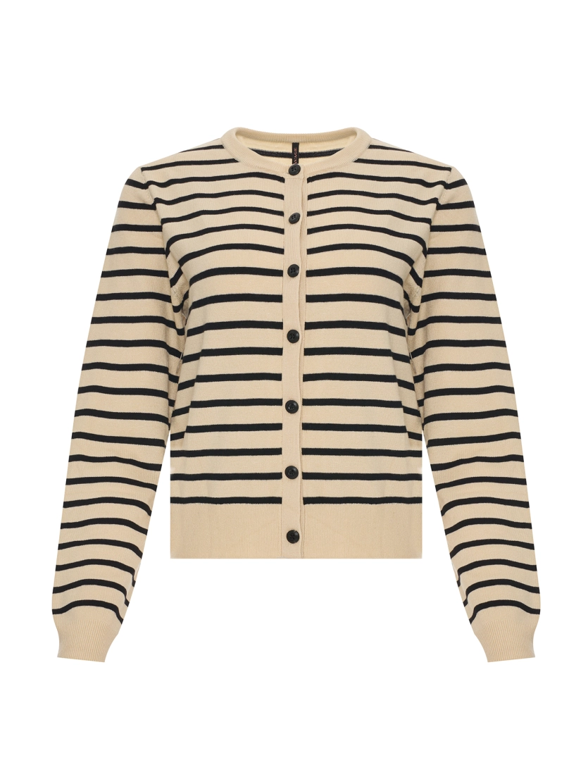 Вязаный кардиган в тонкую полоску