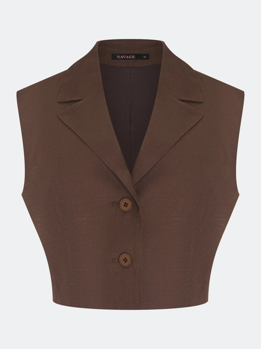 Укороченный жилет из вискозы