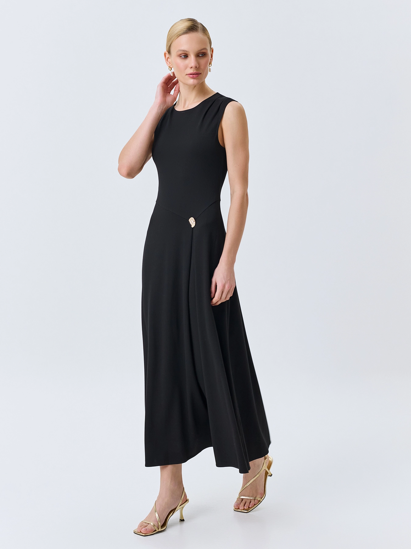 Платье миди с драпировкой  SAVAGE