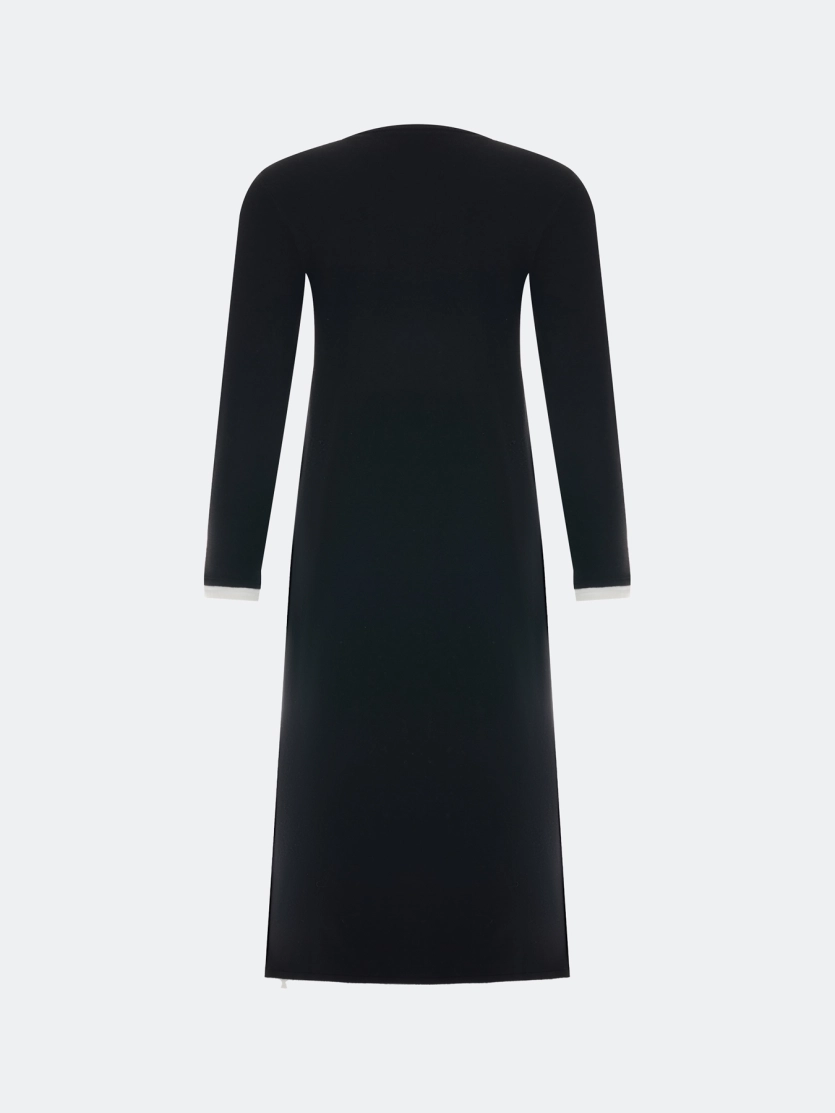 Платье-миди с контрастными деталями