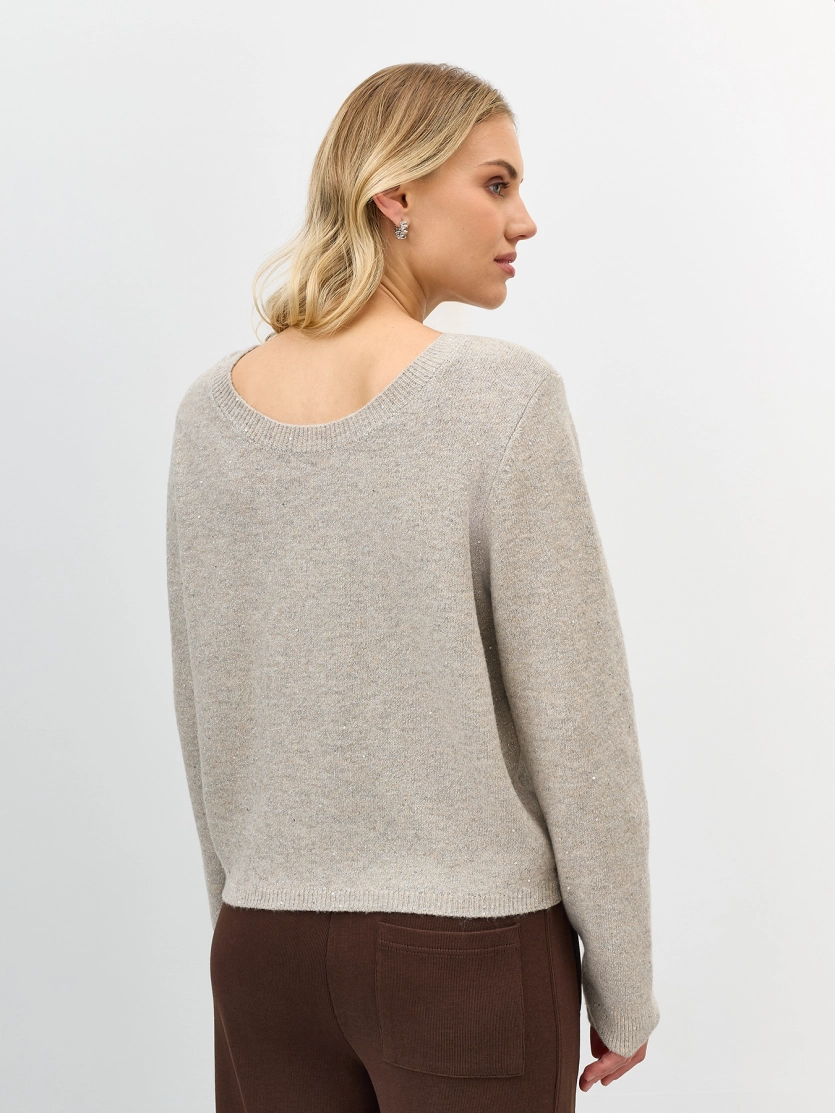 Джемпер с мерцающим люрексом 