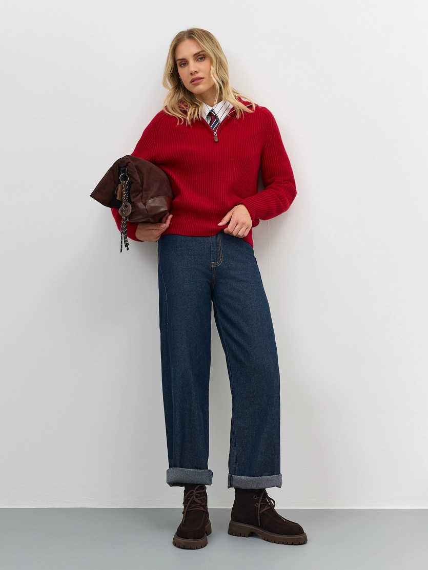 Ботинки из натуральной замши на рифленой подошве