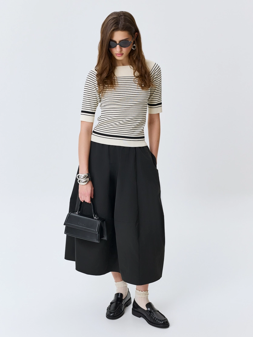 Сумка-багет из искусственной кожи