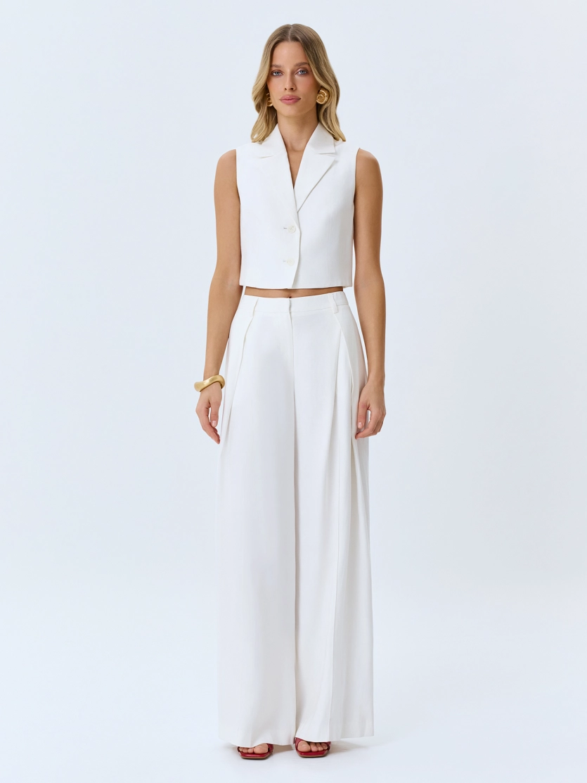 Укороченный жилет из вискозы