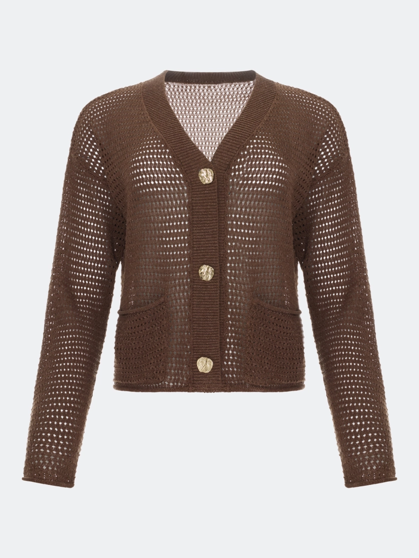 Ажурный кардиган из смесового лиоцелла