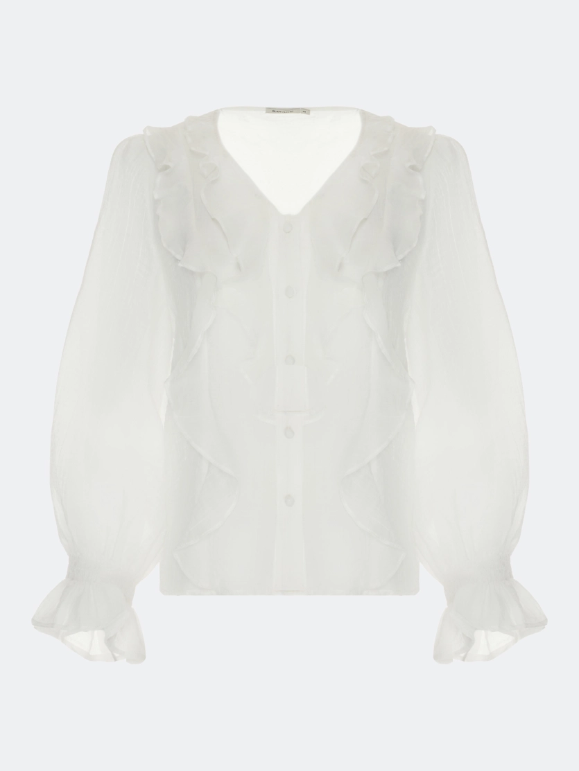 Романтичная блузка с воланами