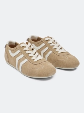 Замшевые кеды с контрастными полосками