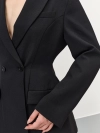 Приталенный двубортный блейзер 