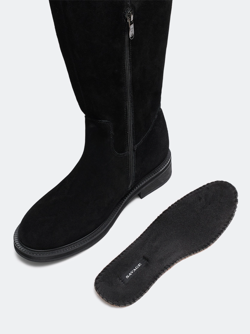 Ботфорты из замши