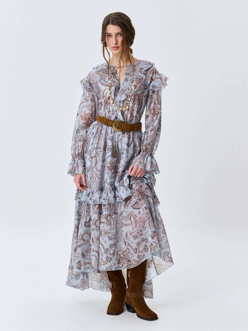 Платье с принтом в стиле "Бохо"