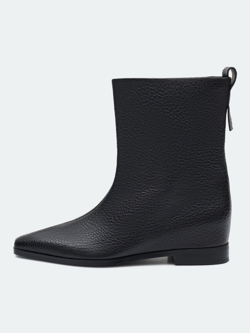 Полусапоги из фактурной кожи