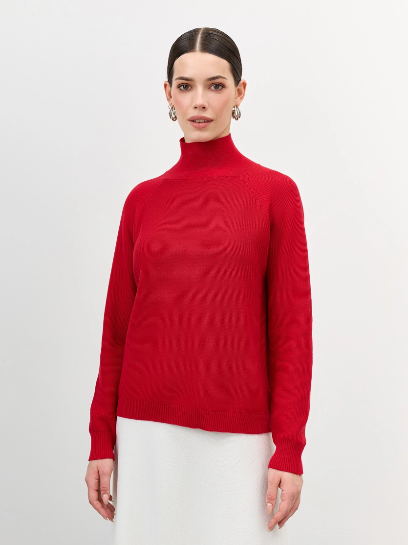 Джемпер с воротником стойкой