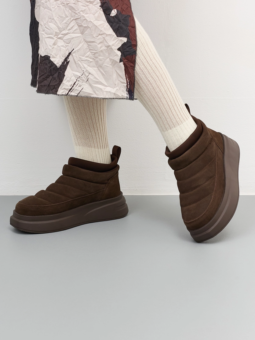 Полуботинки из натуральной замши