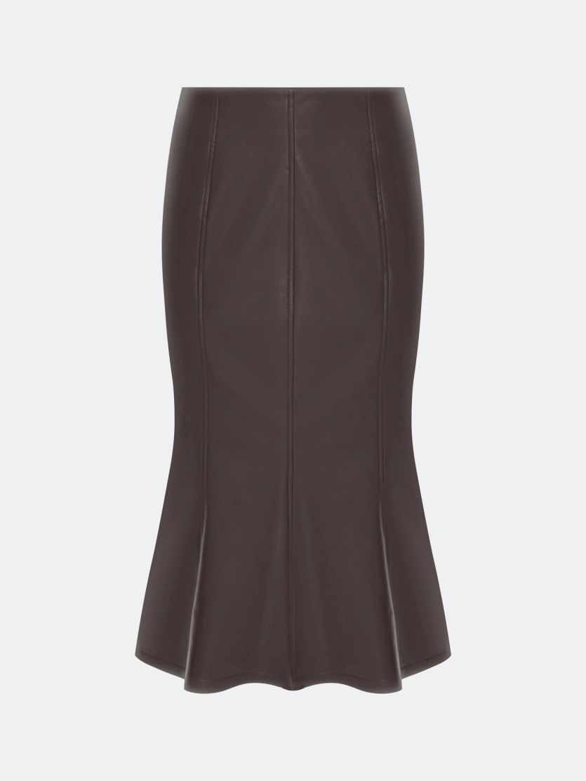 Юбка-годе из экокожи