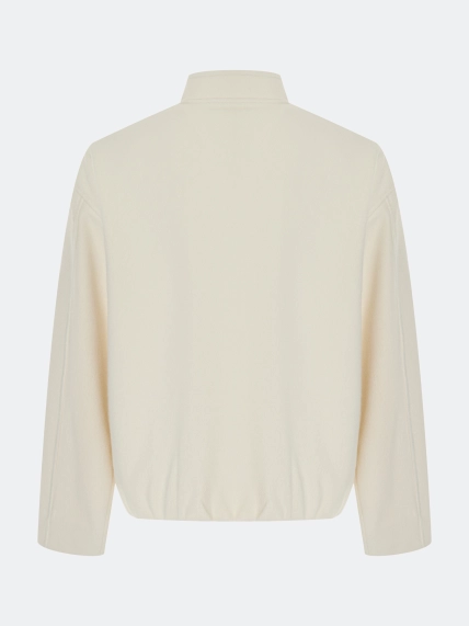 Oversize бомбер с акцентной брошью