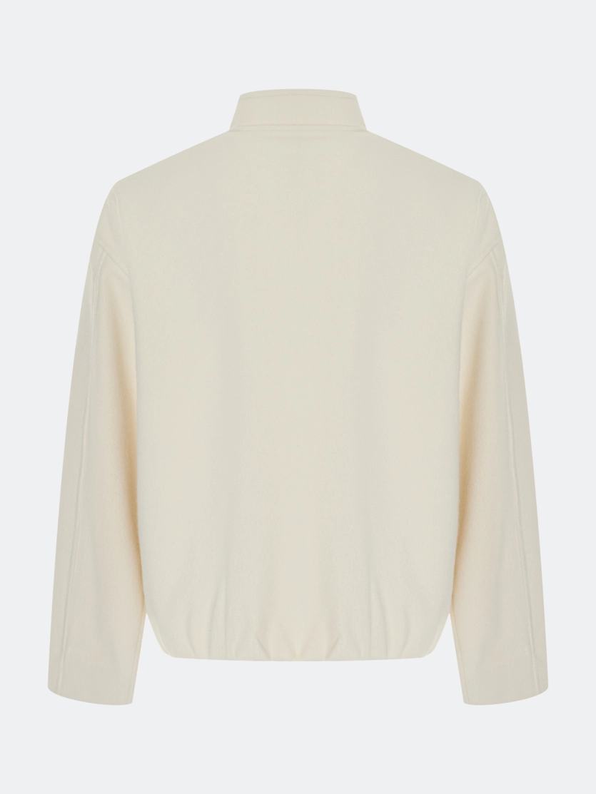 Oversize бомбер с акцентной брошью