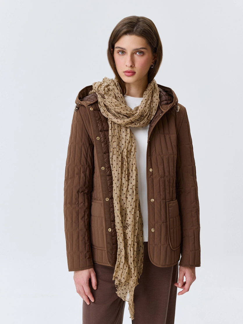 Палантин в горошек