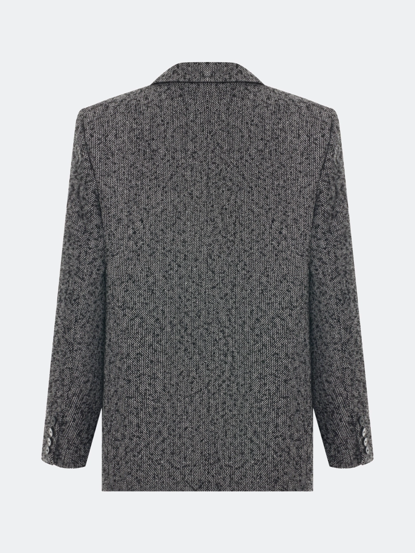 Однобортный жакет  из твида