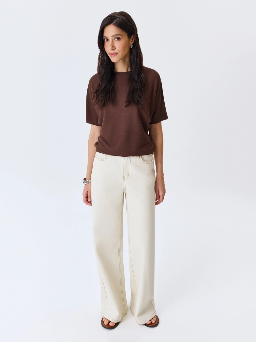 Вязаный джемпер из вискозы 