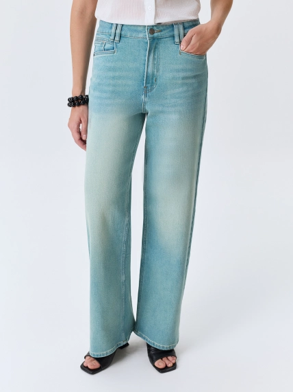 Бирюзовые джинсы Straight fit