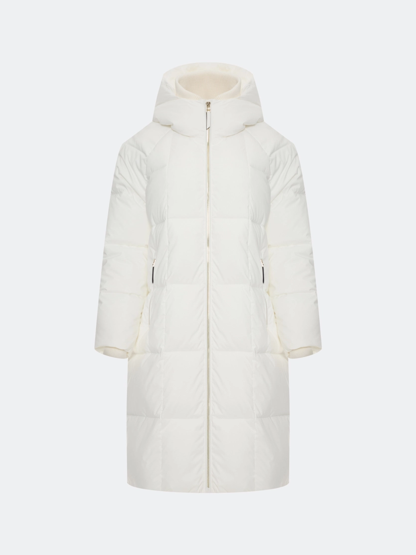 Теплое пальто с квадратной стежкой