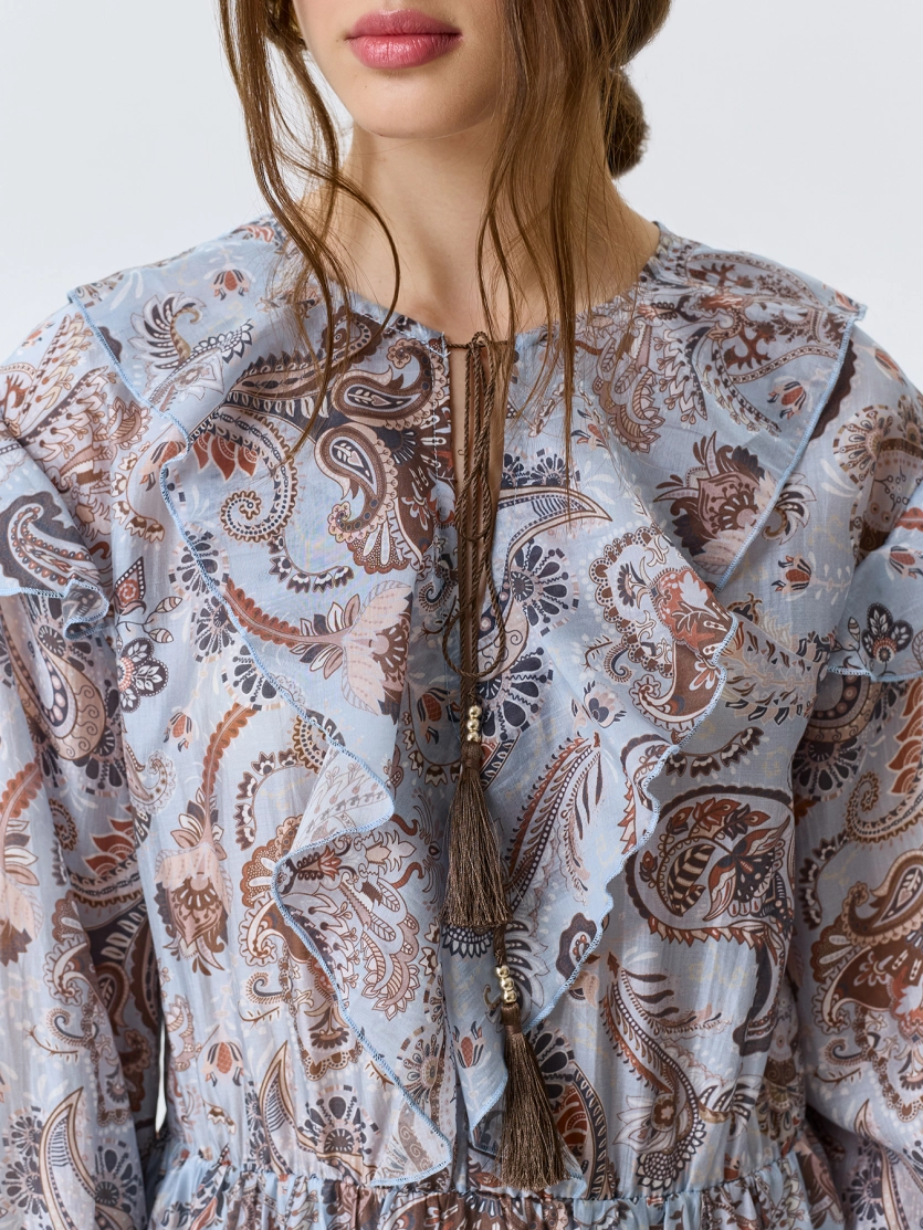 Платье с принтом в стиле "Бохо"