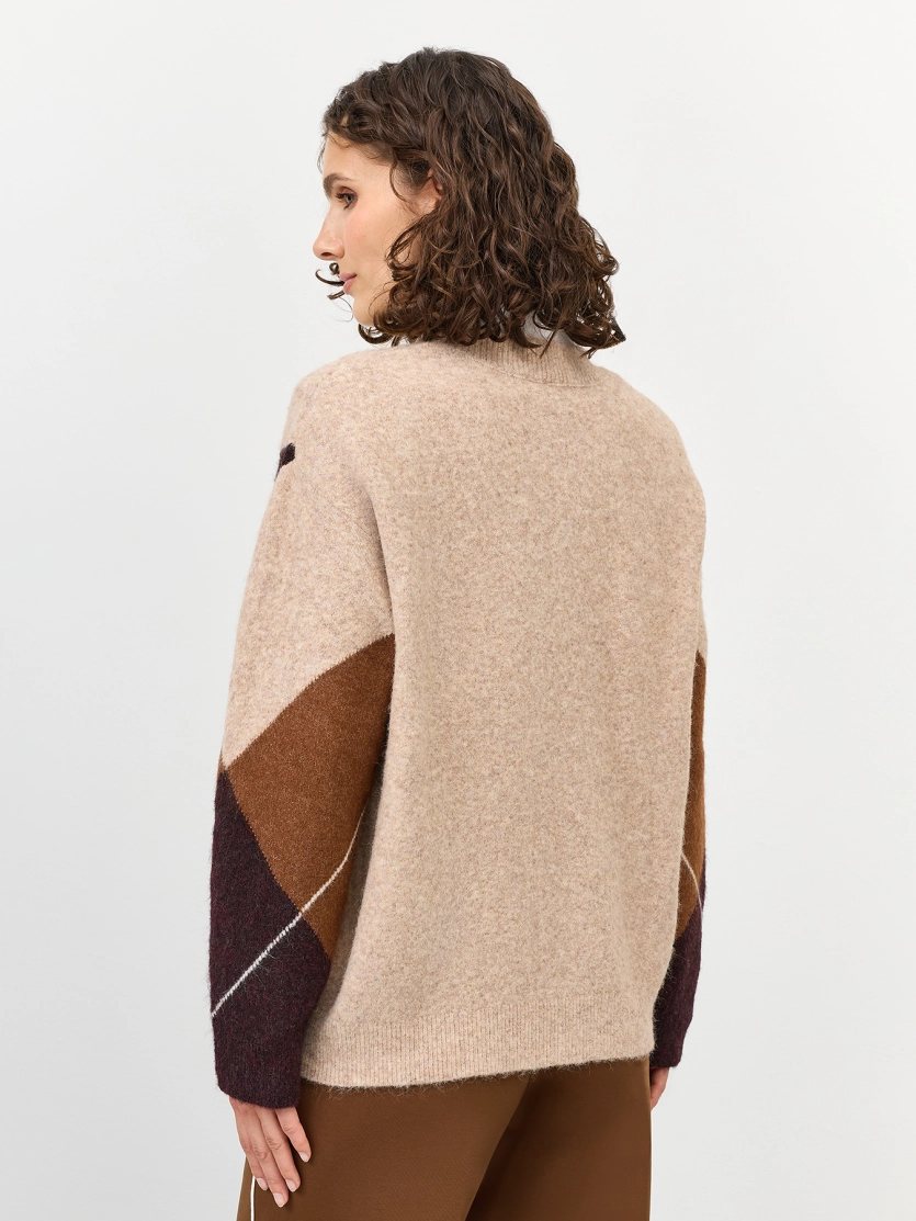 Свитер с узором "аргайл"