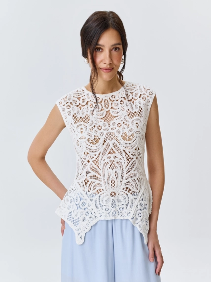 Ажурный кружевной топ