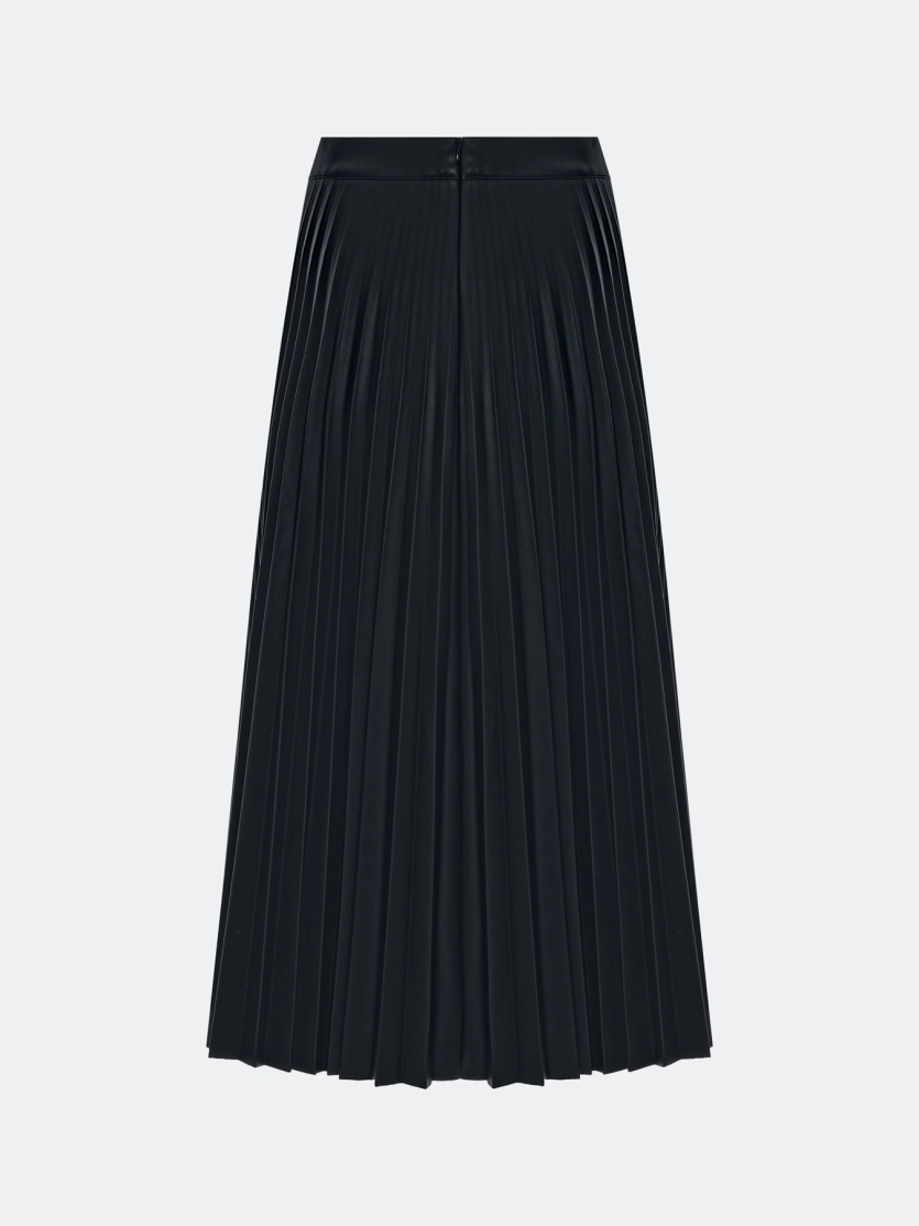 Юбка-плиссе из экокожи