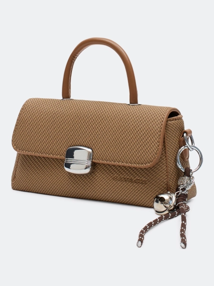 Сумка-багет с обвесом