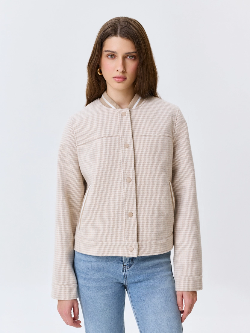 Бомбер с принтом "Pied-de-poule"