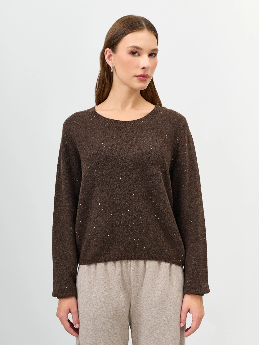Джемпер с мерцающим люрексом 