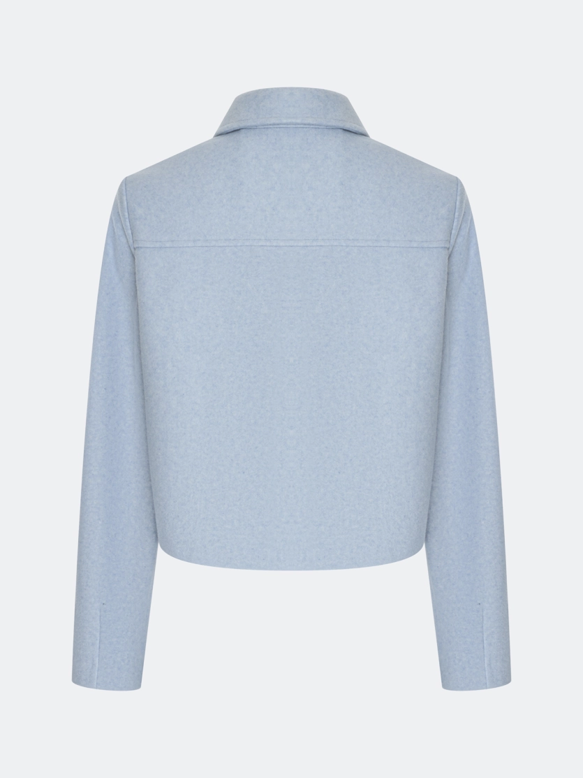 Яркий жакет из пальтовой ткани