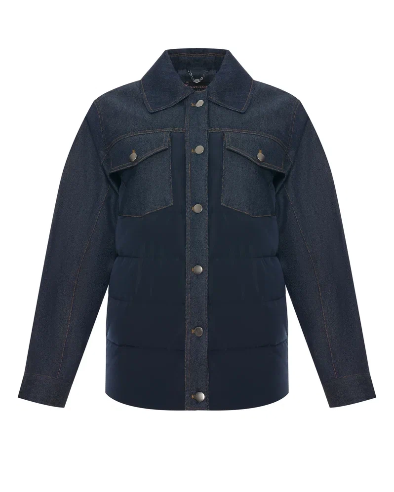 Комбинированная куртка рубашка