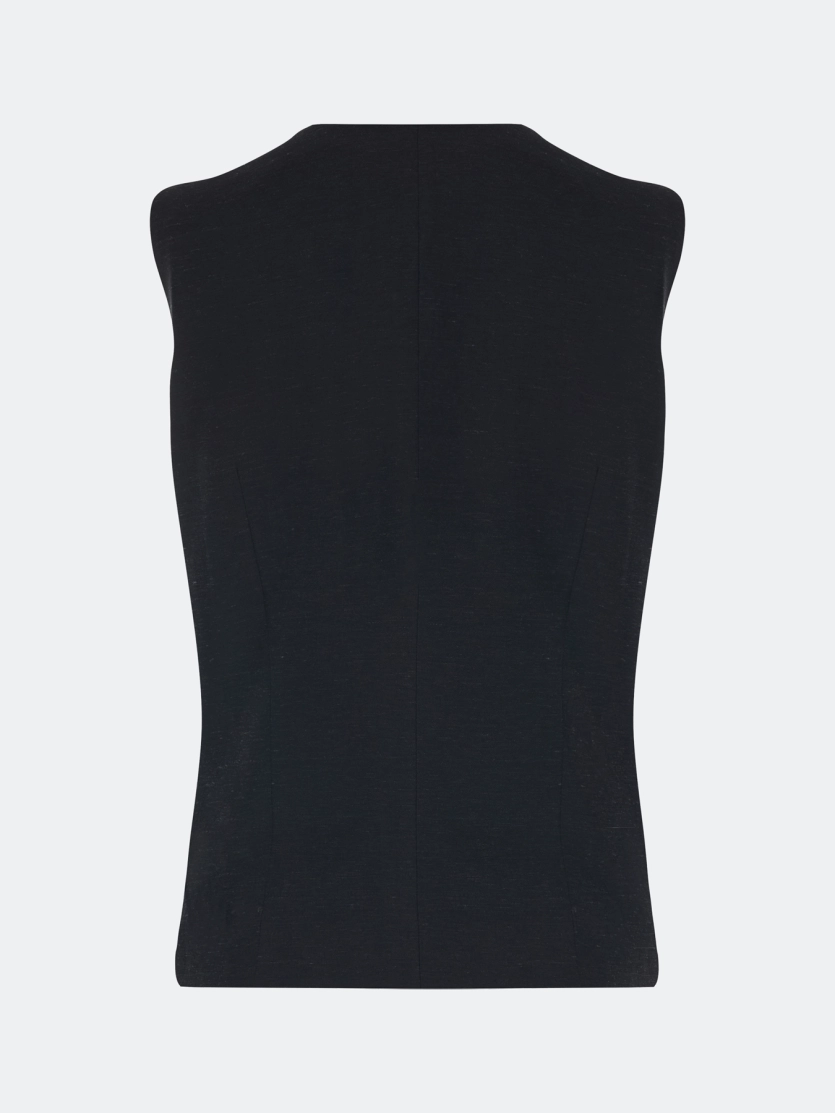 Удлиненный жилет с асимметричной застежкой