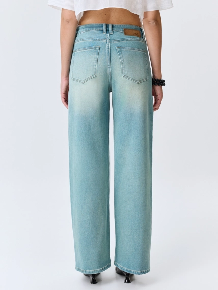 Бирюзовые джинсы Straight fit