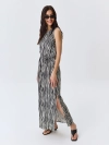 Платье-макси с монохромным принтом